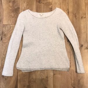J. Crew small wool blend sweater cream and gray